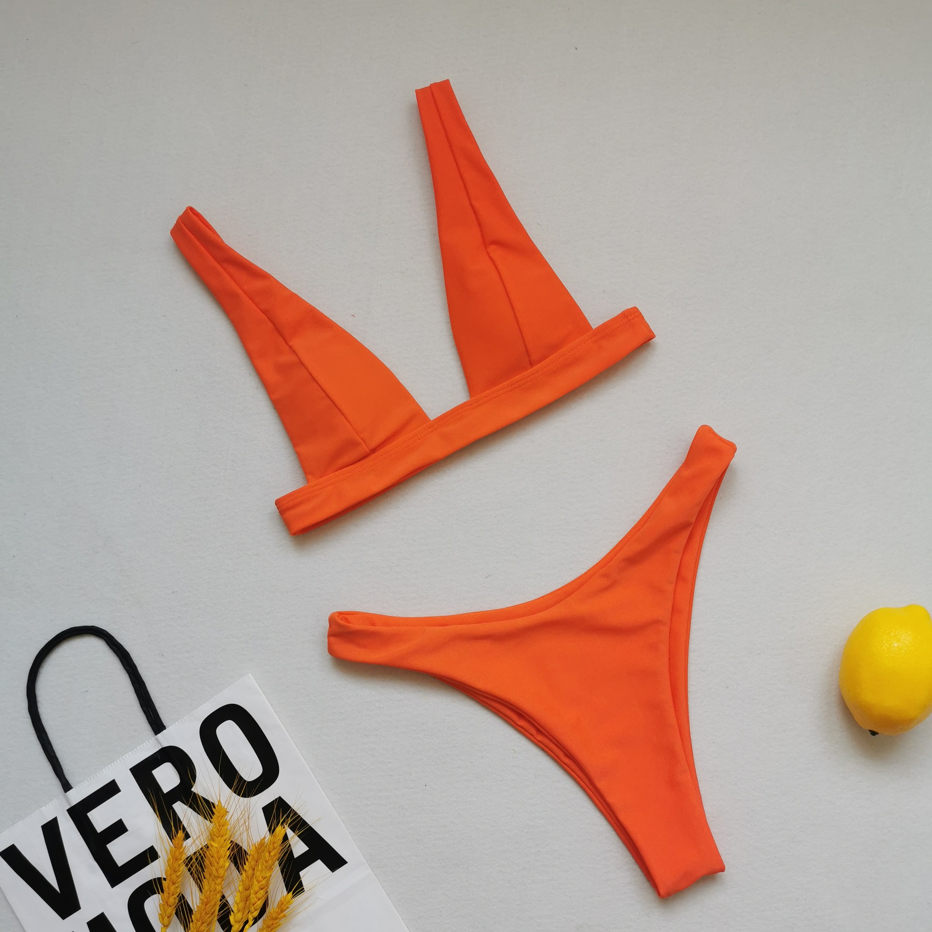 Solid Bikini Women Swimsuits
